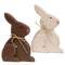 Large Distressed Wooden Chunky Sitting Bunny, 2 Asstd.