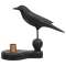 Wooden Crow Pedestal with Taper Holder #91158