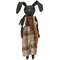 Primitive Plaid Overalls Black Bunny Doll