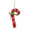 Chenille Candy Cane Ornament with Green Bow #CS38922