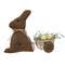 Primitive Stuffed Bunny with Egg Cart