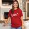 Love Heart T-Shirt, Antique Cherry Red L133;
