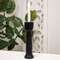 Brushed Black Wood Taper Holder, 10" 16086B;