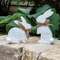 Easter Wishes/Bunny Kisses Wooden Bunny Sitter, 2 Asstd.