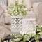 White Geometric Trellis Lanterns, 2/Set 70150;