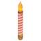 Grungy Glitter Candy Cane Stripe Timer Taper