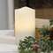 White Glitter Timer Pillar, 3"x5" 85117;