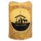 Burnt Ivory Peace on Earth Nativity Timer Pillar, 4"