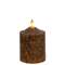 Burnt Mustard Flicker Flame Timer Cake Pillar, 4"