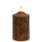 Burnt Mustard Flicker Flame Timer Cake Pillar, 5"