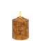 Burnt Ivory Flicker Flame Timer Cake Pillar, 4"