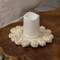 Corn Husk Flower Shape Candle Mat, Medium HAC2408;