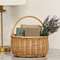 Natural Willow Oval Gathering Basket w/Handle HAC2415;