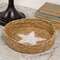 Natural Jute Candle Tray w/Star HAC2416;