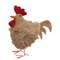 Brown Rooster Felted Ornament