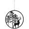 18064 Cast Iron Reindeer In The Woods Silhouette Hanger;