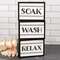 Black & White Bath Words Box Sign, 3 Asstd. 37861;