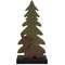 Wooden Pine Tree & Reindeer on Base