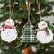 Plaid Christmas Tree & Snowmen Ornaments, 3/Set 37948;