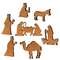7 Set, Natural Wood Silhouette Nativity