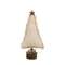 Fringed Stuffed Ivory Canvas Christmas Tree on Base, 9.5"