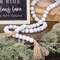 Distressed White Bead Garland w/Jute Tassels 35671;