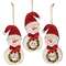 Hello Snowman with Wreath Ornament, 3 Asstd.