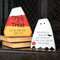 Candy Corn/Ghost Phrase Chunky Wooden Sitter, 2 Asstd. 38015;