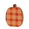 Orange & Cream Plaid Chunky Pumpkin Sitter