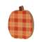 Orange & Cream Plaid Chunky Pumpkin Sitter #38043