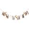Wooden Reindeer & Snowflakes Garland
