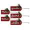 38171A Layered Red Wood Name Gift Tags, 5/Set;