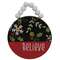 38188 Beaded Believe Painted Ornament w/Button Snowflake;