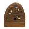 38189 Distressed Wooden Bee Skep;