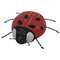 Distressed Wooden Lady Bug with Wire Legs;