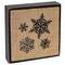 Stamped Burlap Snowflake Box Sign