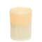 White Dripped 4" Timer Pillar Candle - Amber Light