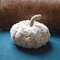 Ivory Sherpa Pumpkin w/Jute Stem, Large CS38993;
