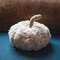 Ivory Sherpa Pumpkin w/Jute Stem, Medium CS38994;