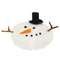 White Melting Top Hat Snowman Head