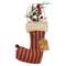 Fa La La Stuffed Ticking Stripe Stocking Ornament