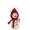 Stuffed Felt Hoodie Snowman with Candy Cane Ornament