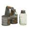 Galvanized Salt & Pepper Caddy with Shakers -