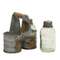 Galvanized Salt & Pepper Caddy with Shakers - # 13940