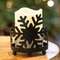 Black Metal Snowflake Pillar Holder 18067