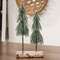 Snowy Pine Tree Pair on Log 18406;