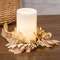 Natural Fall Leaves, Berry Clusters & Eucalyptus Candle Ring, 3.5" 18440;