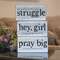 Stronger Thank Your Struggle Block Sign, 3 Asstd. 37911;