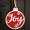 Glittered Joy & Snowflakes Christmas Bulb Sign 38114;