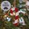 Glittered Wooden Candy Cane Ornament, 4" 38119